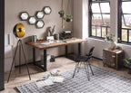 TABLES & CO Tisch 200x100 cm, buntes Altholz – Platte bunt lackiert, Gestell schwarz – Bild 5