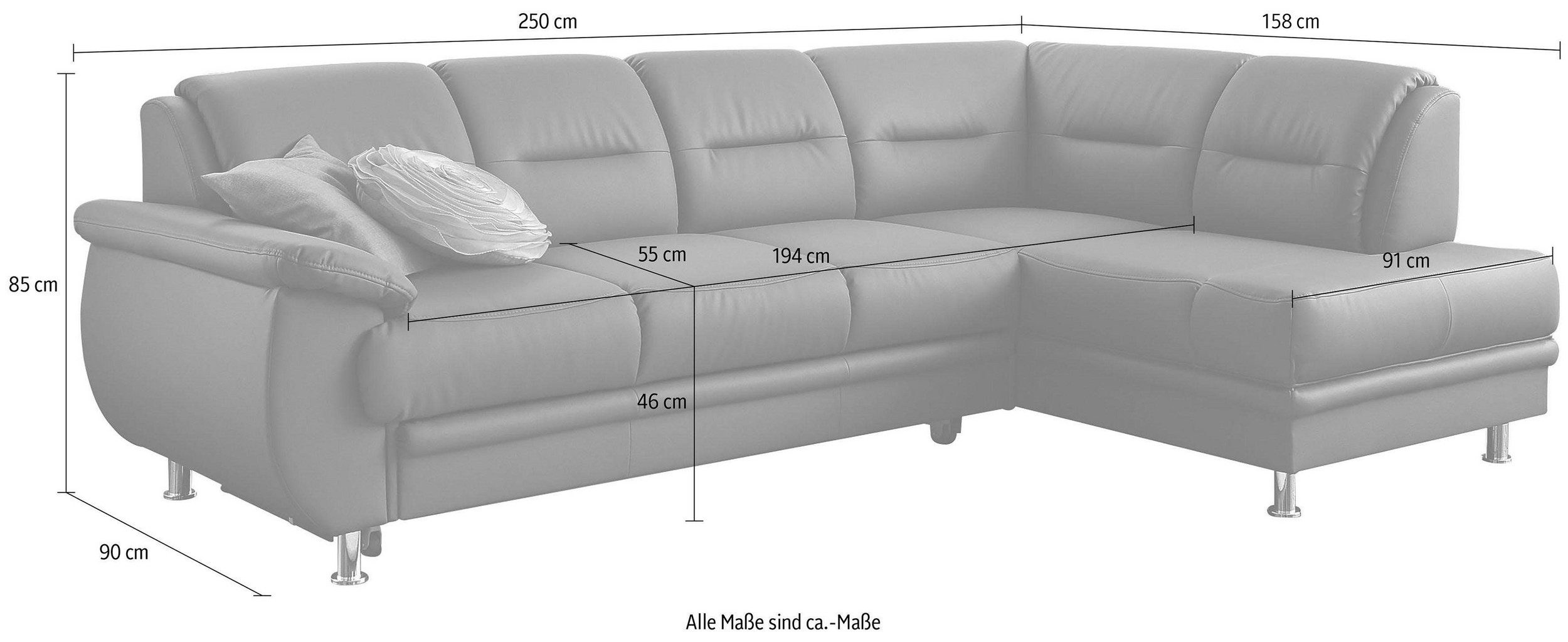 Ecksofa Mailand L-Form