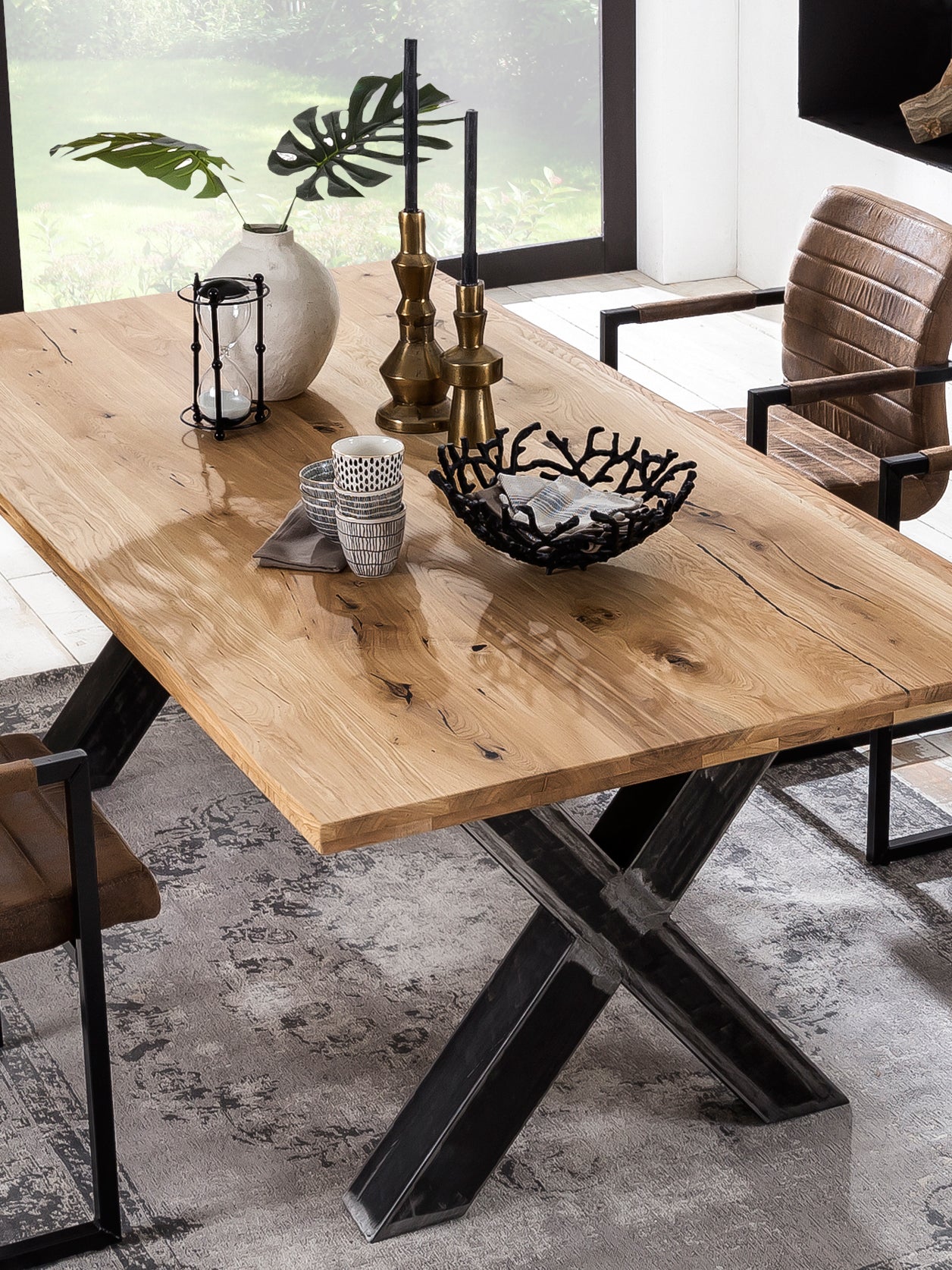 TOPS & TABLES Tischgestell Roheisen used look – Used look, klar lackiert – Bild 25