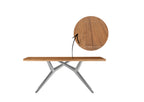 TABLES & CO Tisch 180x100 cm – Platte natur, Gestell antiksilber – Bild 10