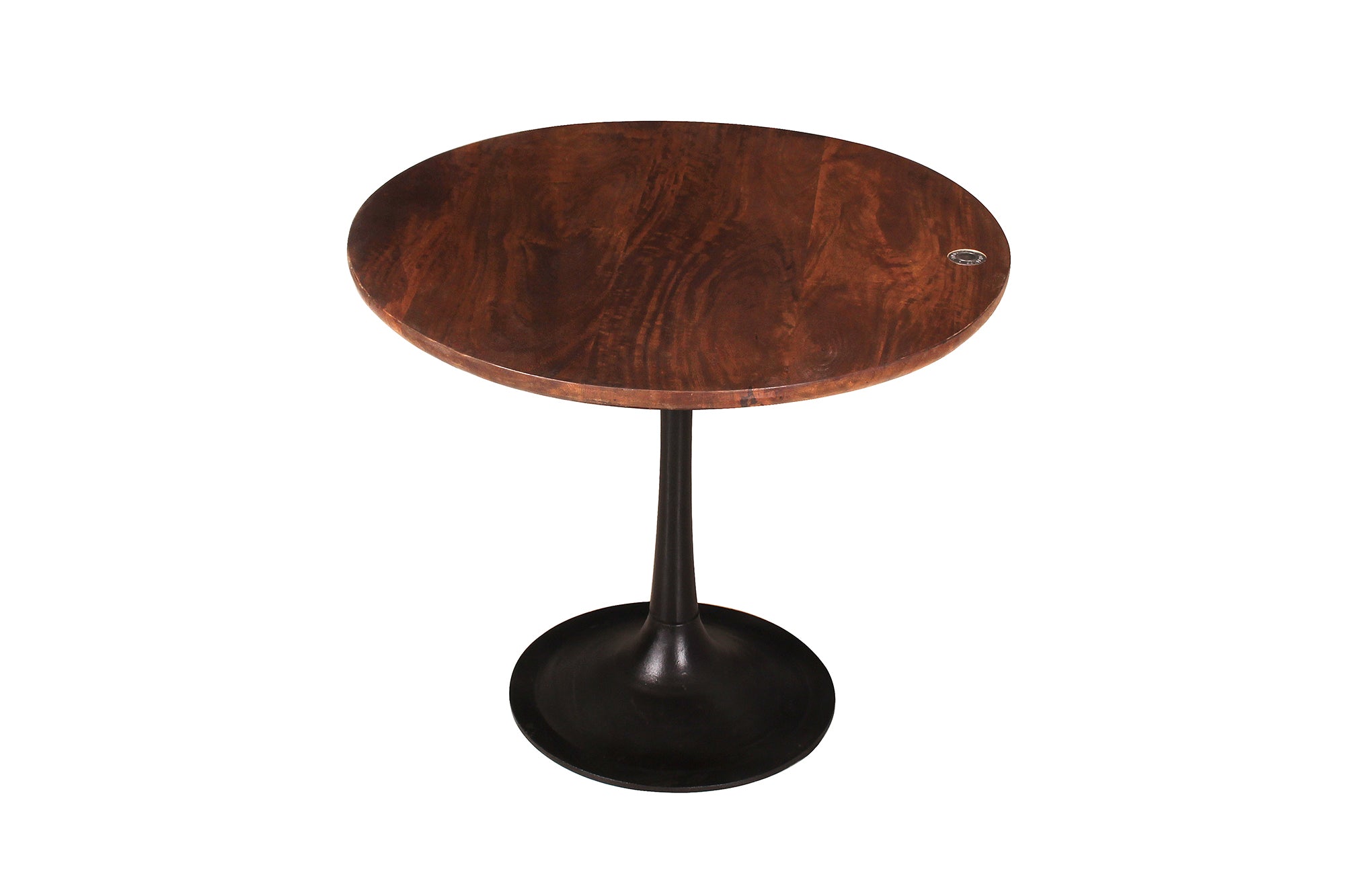 TAYLOR Beistelltisch 60x60 cm – Platte antikbraun, Sockel schwarz – Bild 10