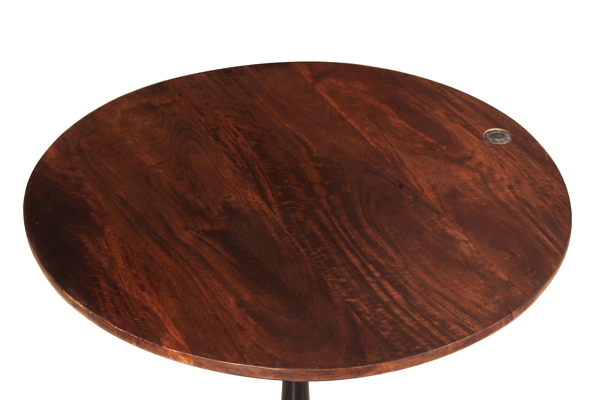 TAYLOR Beistelltisch 60x60 cm – Platte antikbraun, Sockel schwarz – Bild 11