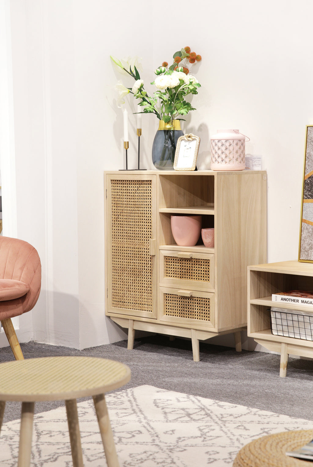 Sales Fever - Sideboard 70x36 cm Rattangeflecht#