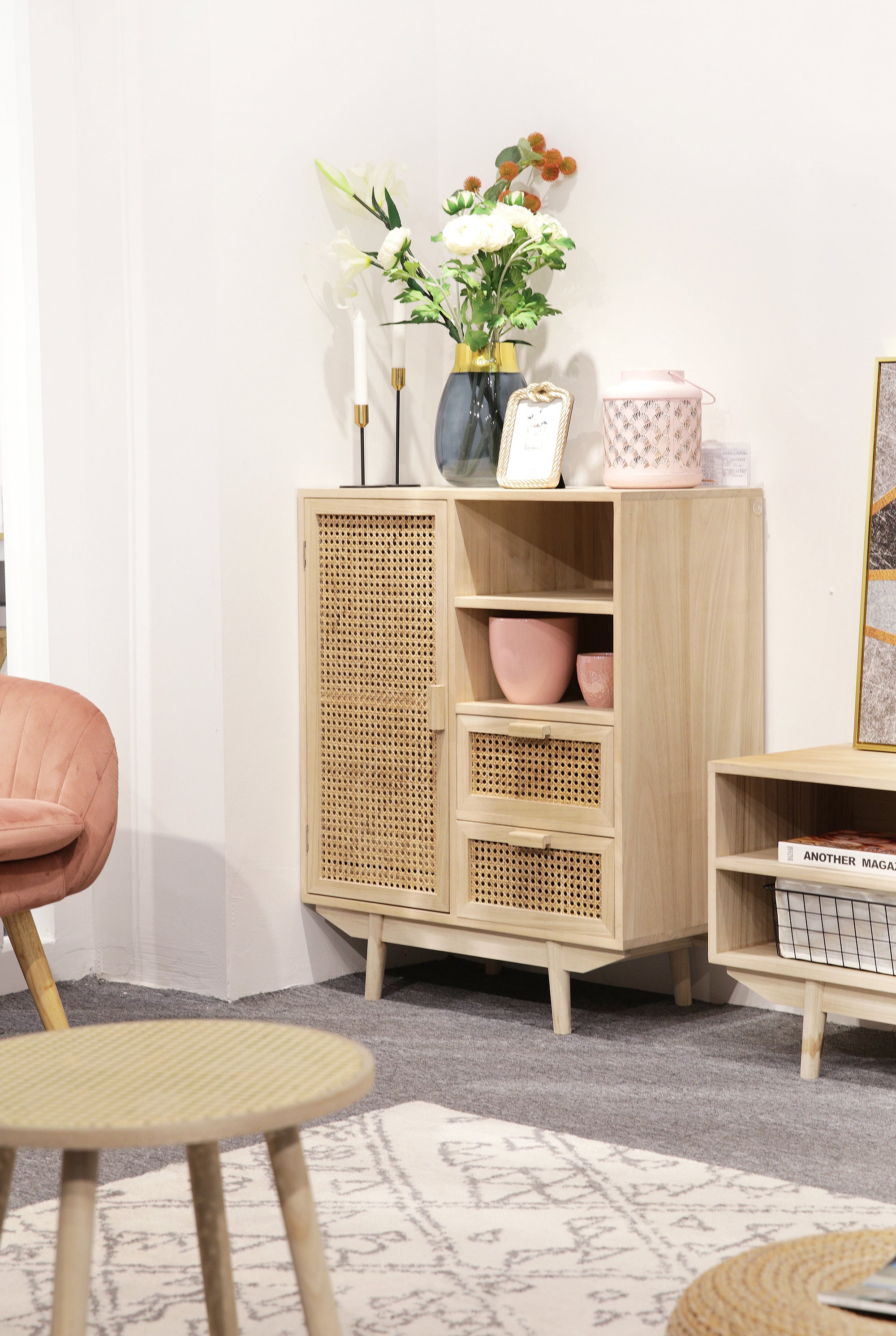 Sales Fever - Sideboard 70x36 cm Rattangeflecht#