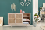 Sales Fever - Sideboard 100x36 cm Rattangeflecht