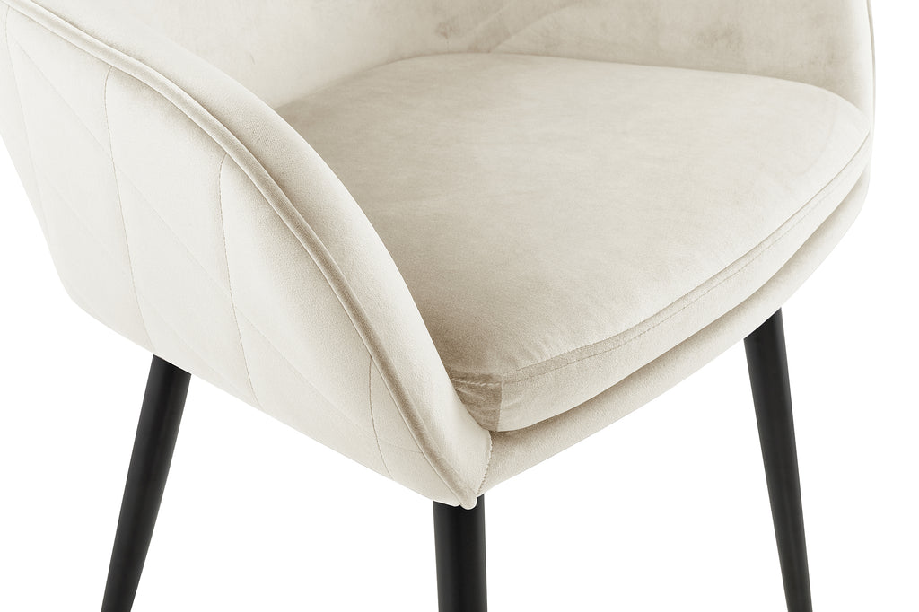 Sales Fever - Esszimmerstuhl Creme Samt