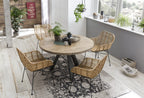 TABLES & CO Tisch 120x120 cm – Platte natur, Beine Gun Metal-grau – Bild 5