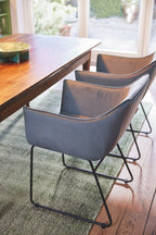 SIT&CHAIRS Armlehnstuhl, 2er-Set – Gestell schwarz, Bezug Basalt – Bild 8