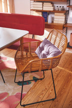 RATTAN Armlehnstuhl, 2er-Set – Natur, Gestell antikschwarz – Bild 12