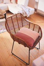 RATTAN Armlehnstuhl, 2er-Set – Natur, Gestell antikschwarz – Bild 16