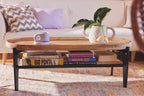 TAYLOR Couchtisch – Platte natur, Beine schwarz – Bild 9