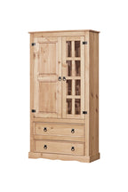Möbilia - Vitrine 100x41x190 cm honig