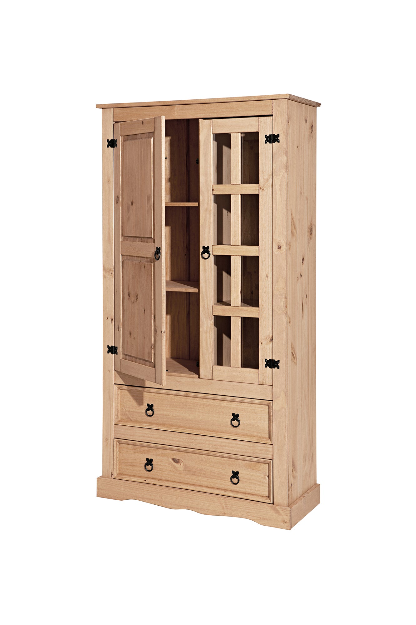 Möbilia - Vitrine 100x41x190 cm honig