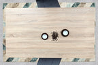 Möbilia - Tisch 160x90x75 cm natur, schwarz