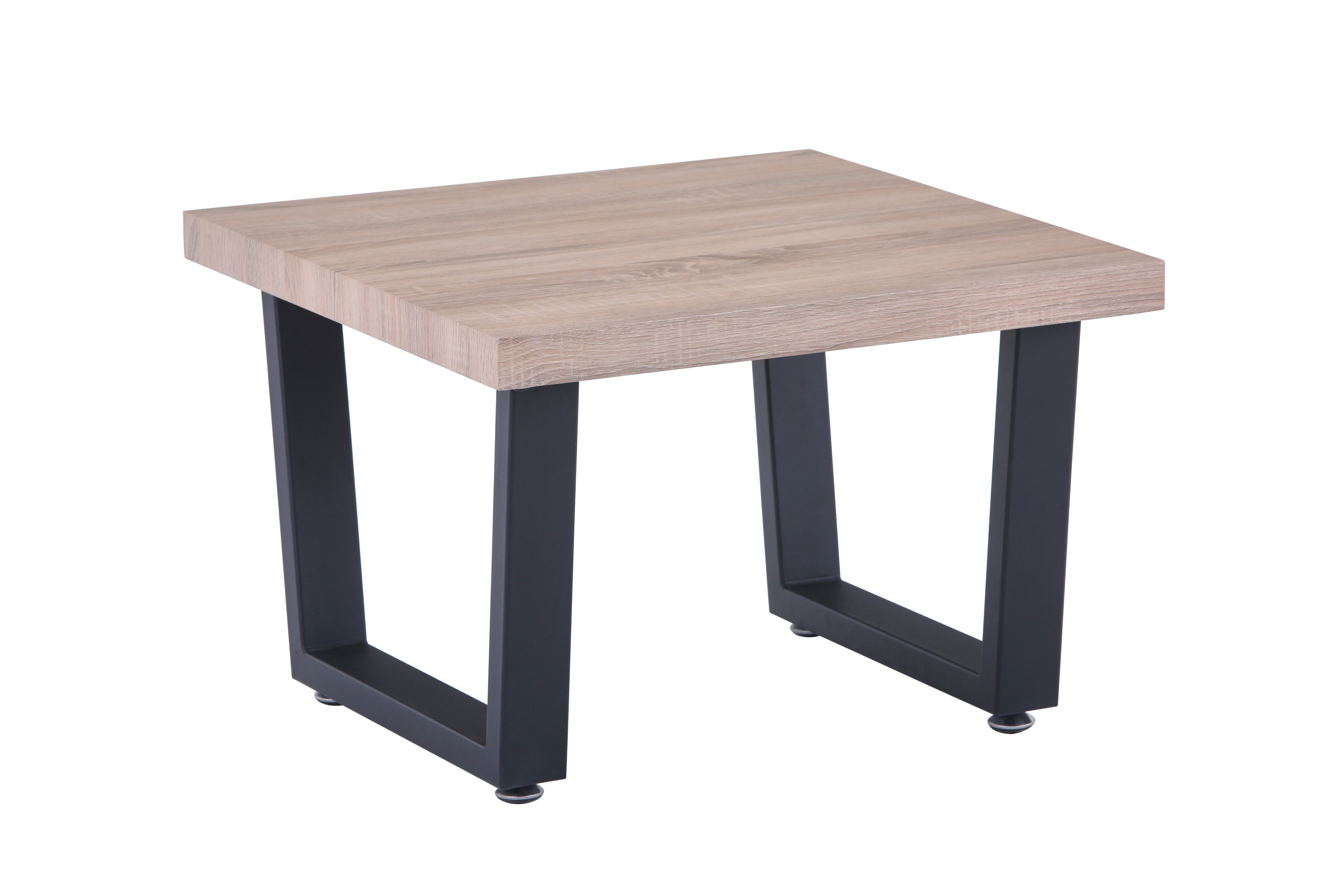 Couchtisch Couchtisch 60x60x40 cm – Platte natur, Gestell schwarz