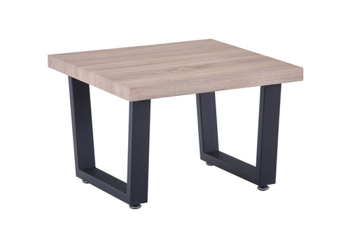 Couchtisch Couchtisch 60x60x40 cm – Platte natur, Gestell schwarz