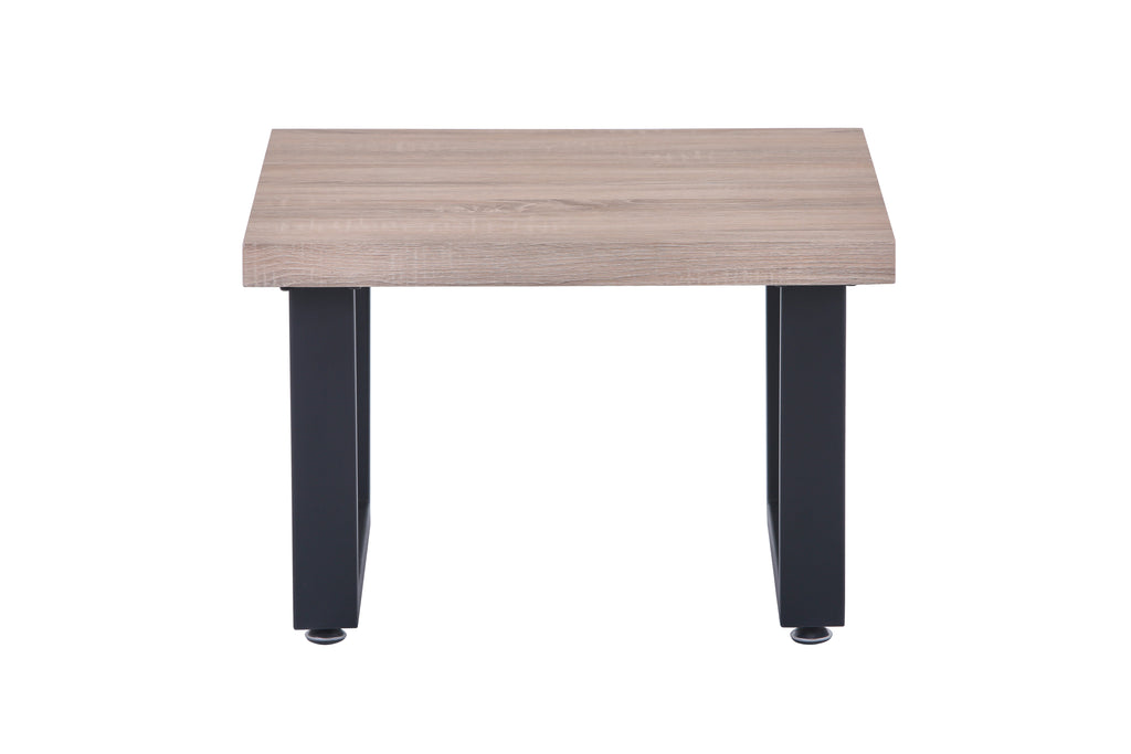 Couchtisch Couchtisch 60x60x40 cm – Platte natur, Gestell schwarz – Bild 2