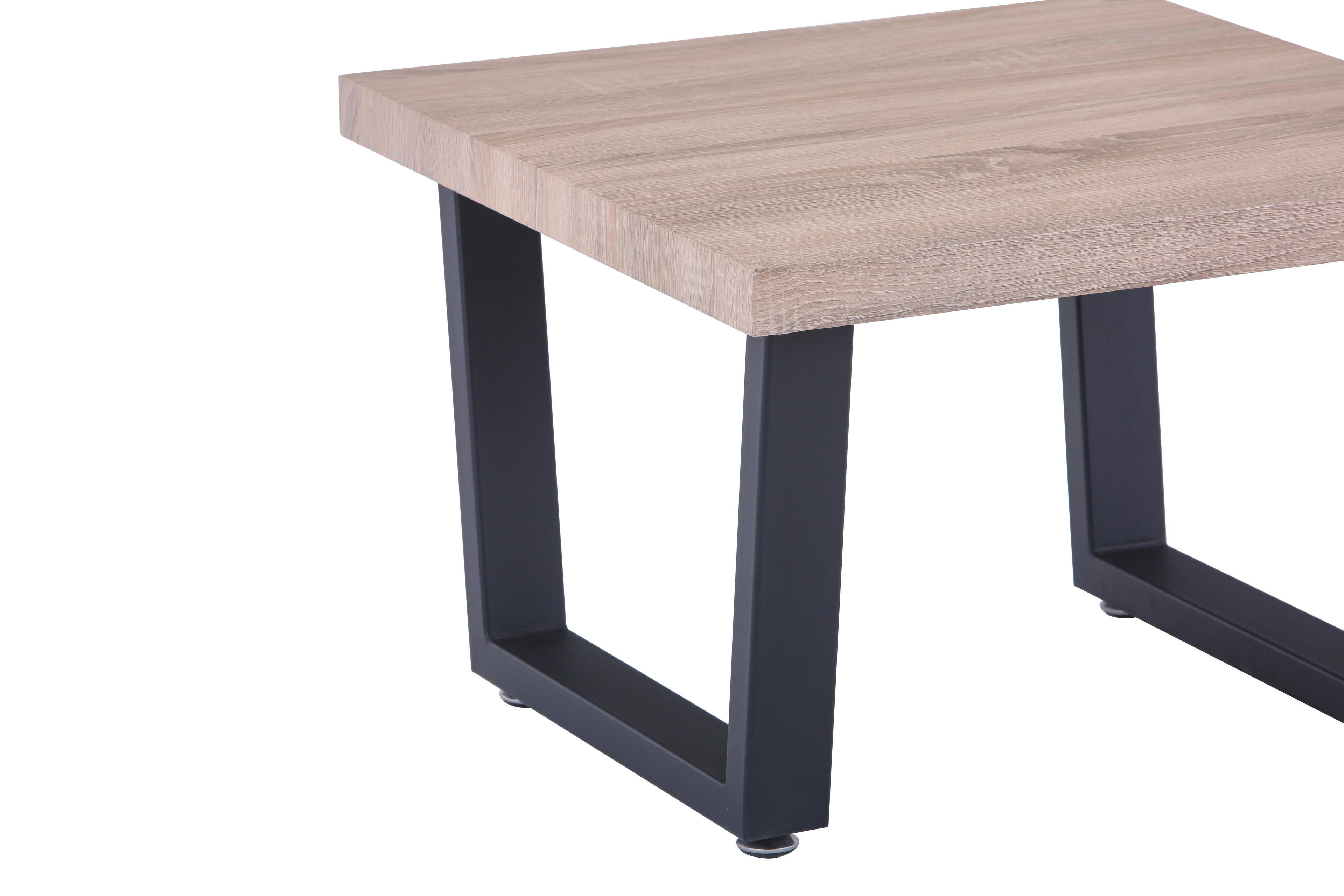Couchtisch Couchtisch 60x60x40 cm – Platte natur, Gestell schwarz – Bild 3