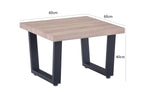 Couchtisch Couchtisch 60x60x40 cm – Platte natur, Gestell schwarz – Bild 4