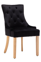 Stuhl, 2er-Set – Bezug schwarz, Beine natur