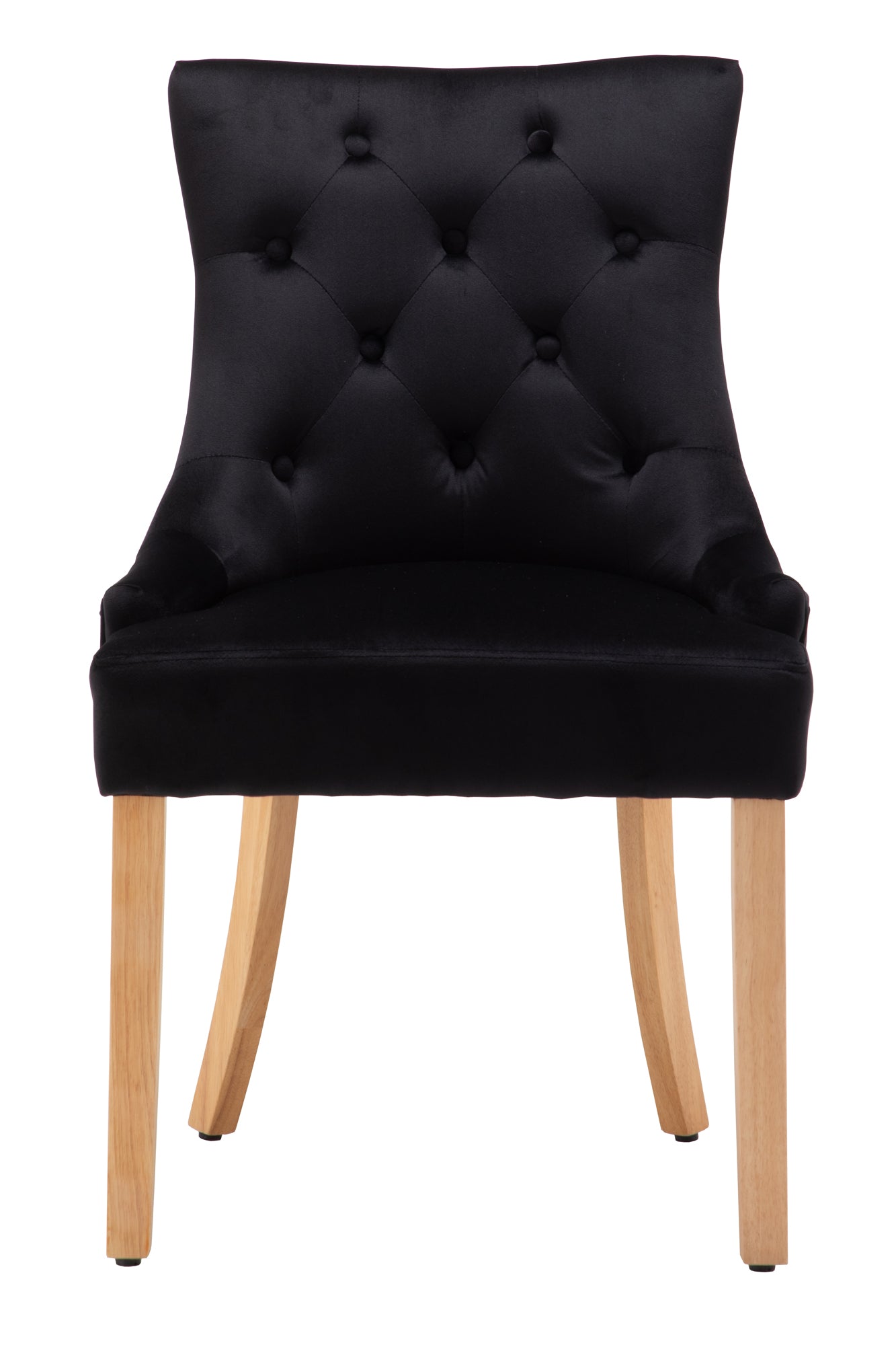 Stuhl, 2er-Set – Bezug schwarz, Beine natur – Bild 2