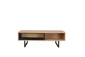 Couchtisch Lowboard / Couchtisch – Natur, schwarz