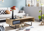 Couchtisch Lowboard / Couchtisch – Natur, schwarz – Bild 7
