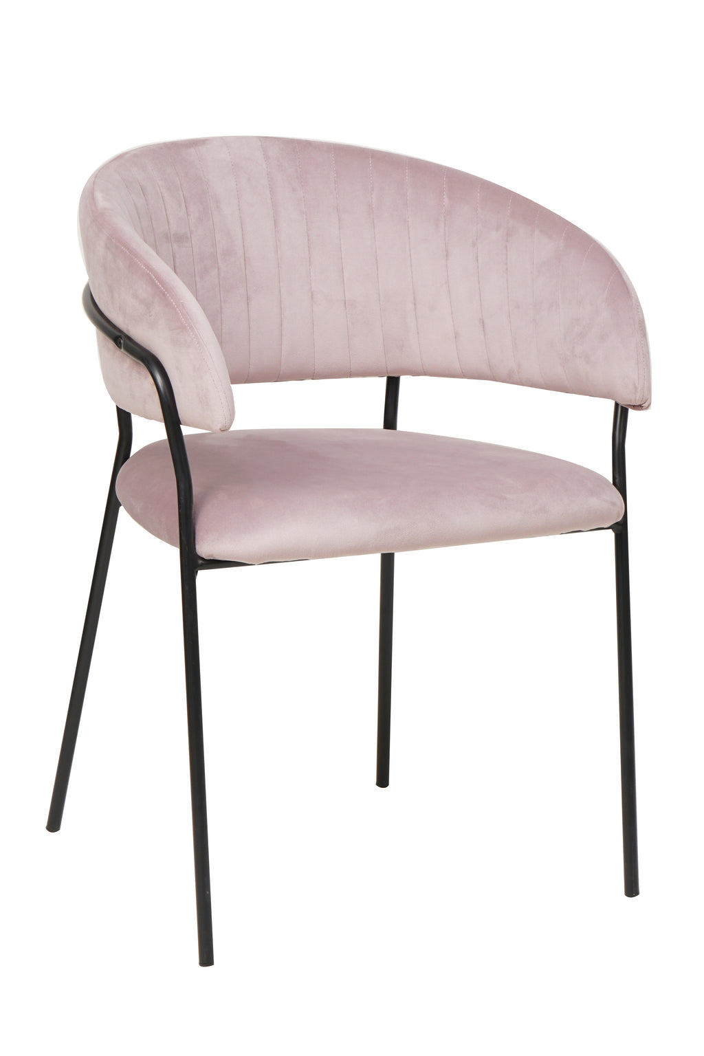 Sales Fever - Stuhl Samt mit Rückensteppung Rose#