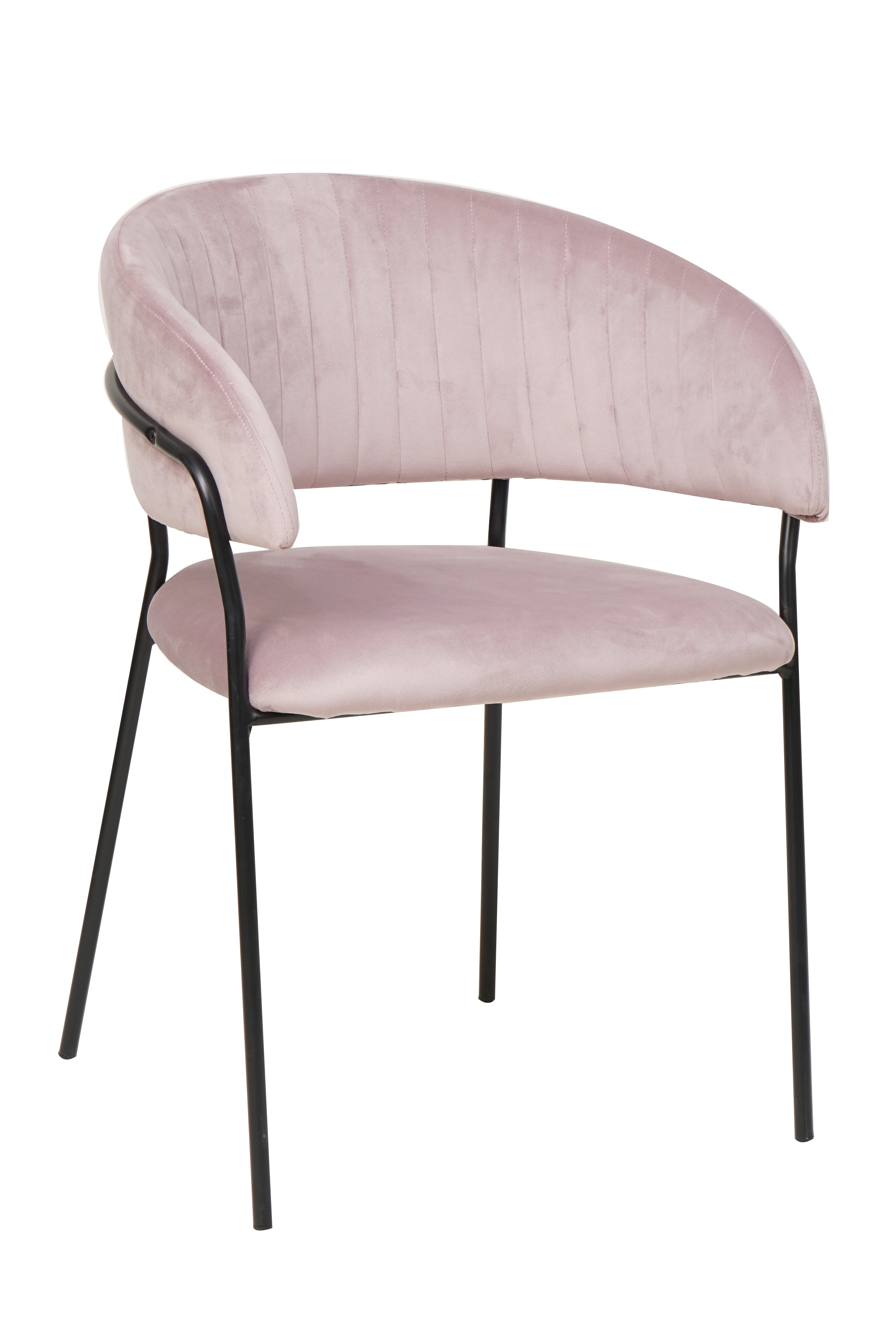 Sales Fever - Stuhl Samt mit Rückensteppung Rose#