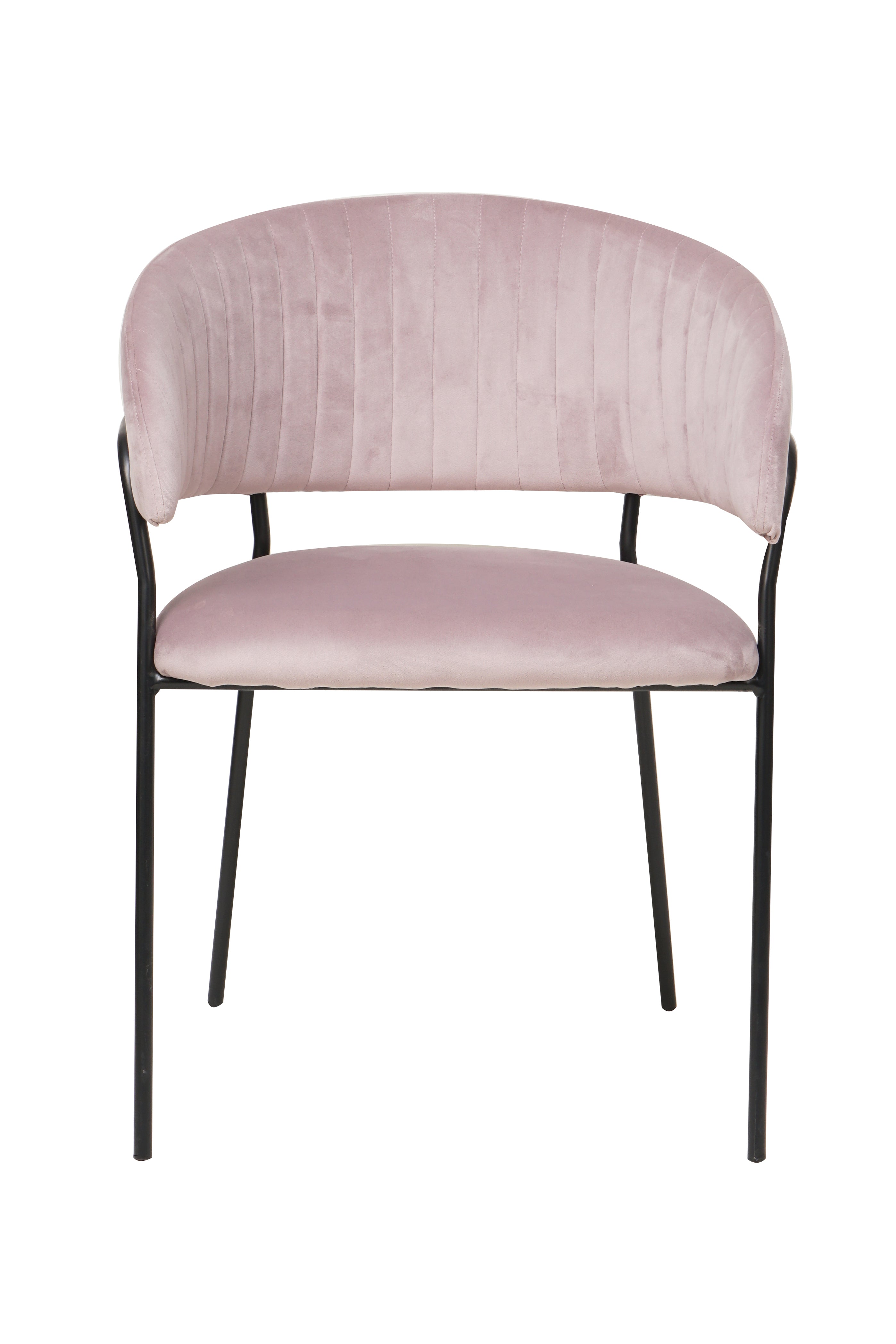 Sales Fever - Stuhl Samt mit Rückensteppung Rose#