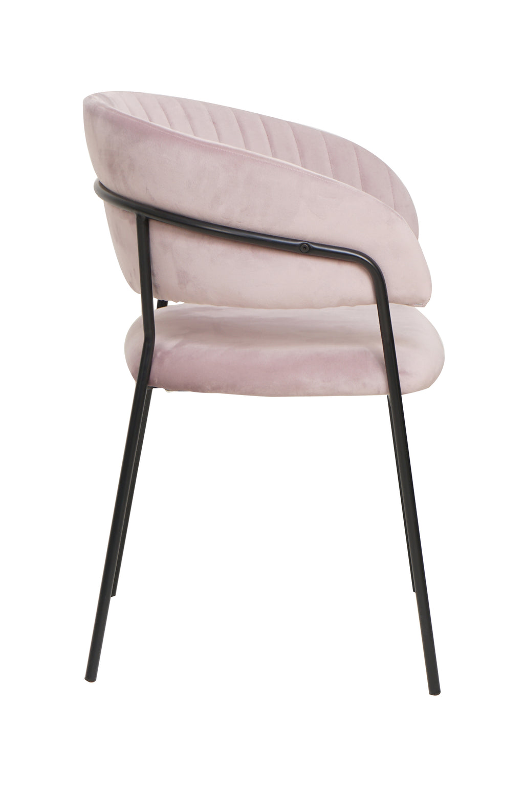 Sales Fever - Stuhl Samt mit Rückensteppung Rose#