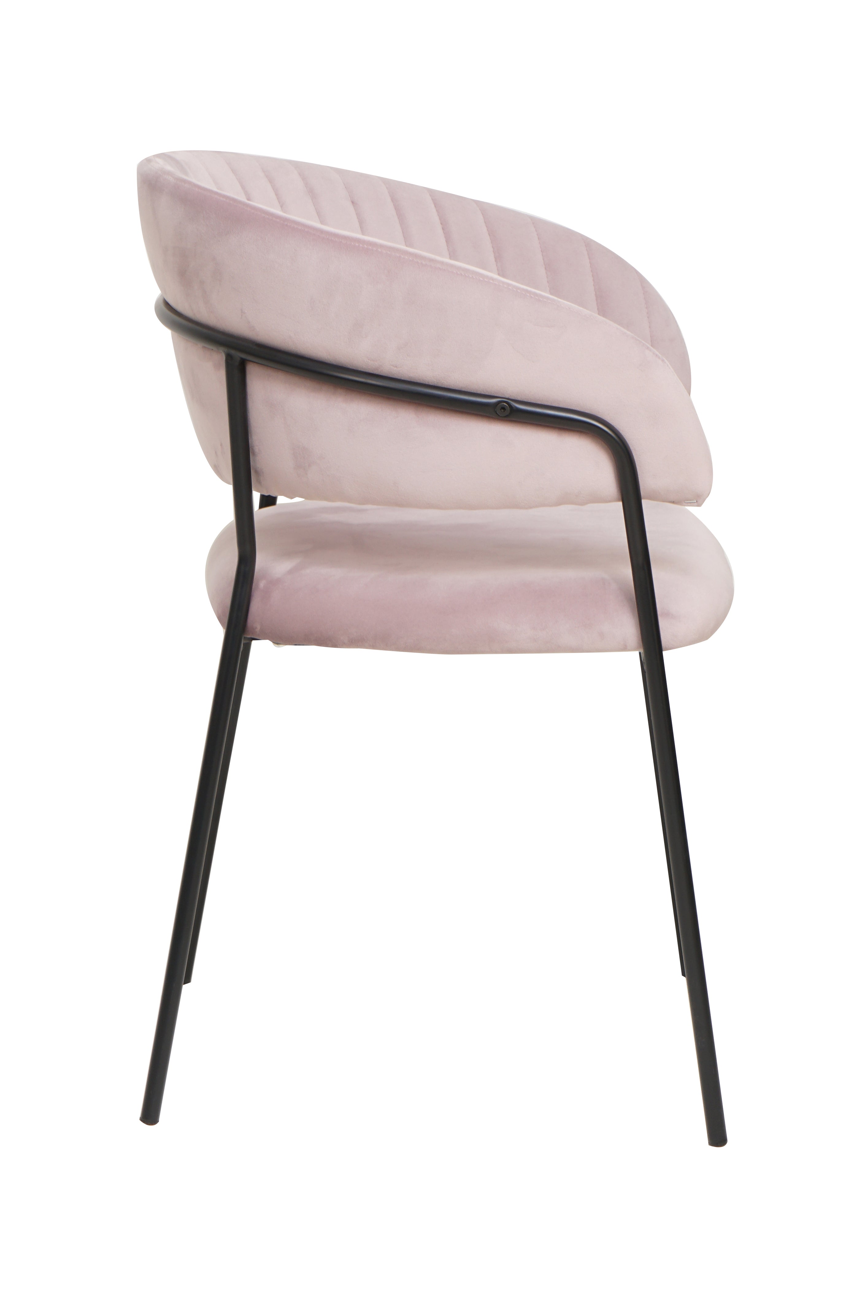 Sales Fever - Stuhl Samt mit Rückensteppung Rose#
