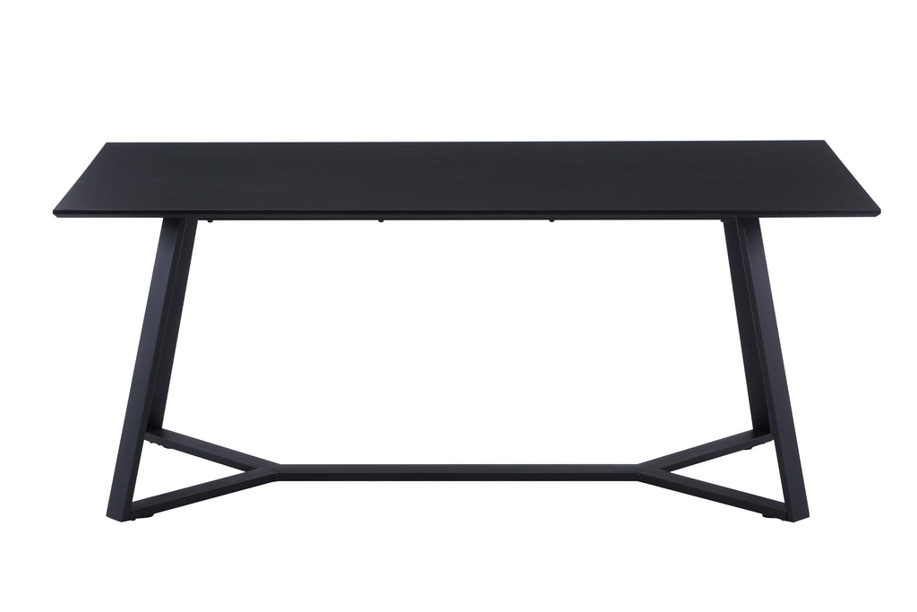 Tisch Tisch 180x90 cm – Platte dunkelgrau, Gestell schwarz
