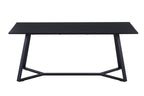 Tisch Tisch 180x90 cm – Platte dunkelgrau, Gestell schwarz