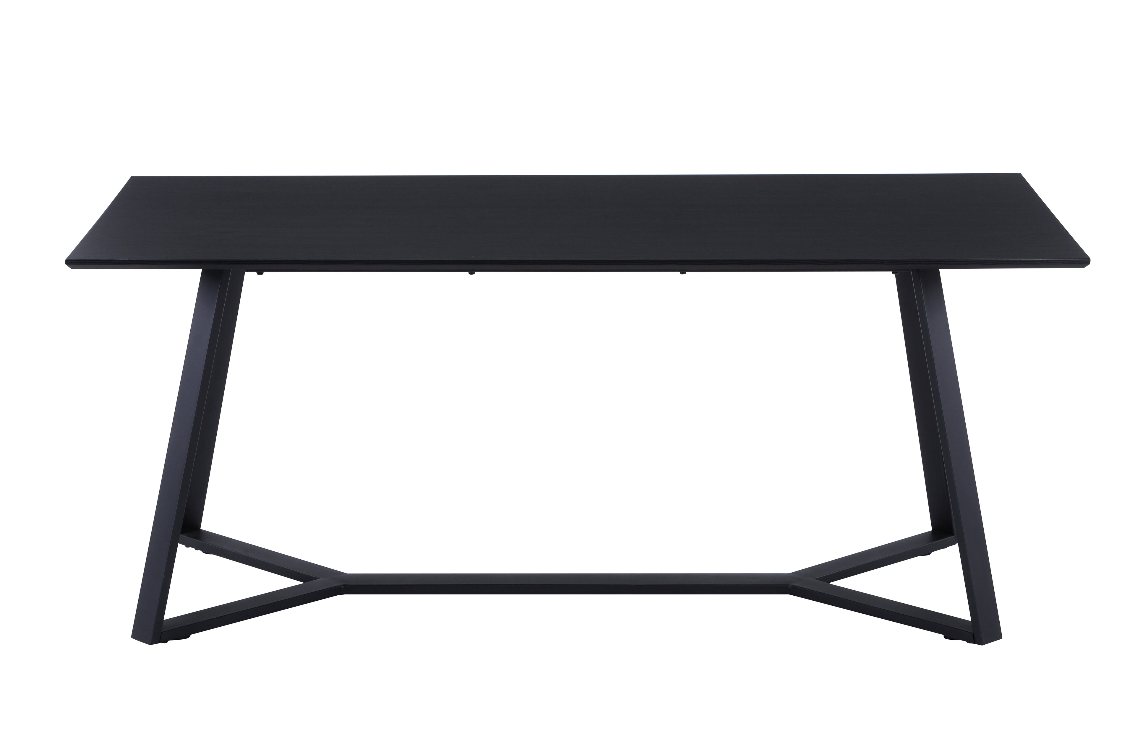 Tisch Tisch 180x90 cm – Platte dunkelgrau, Gestell schwarz