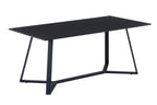 Tisch Tisch 180x90 cm – Platte dunkelgrau, Gestell schwarz – Bild 2