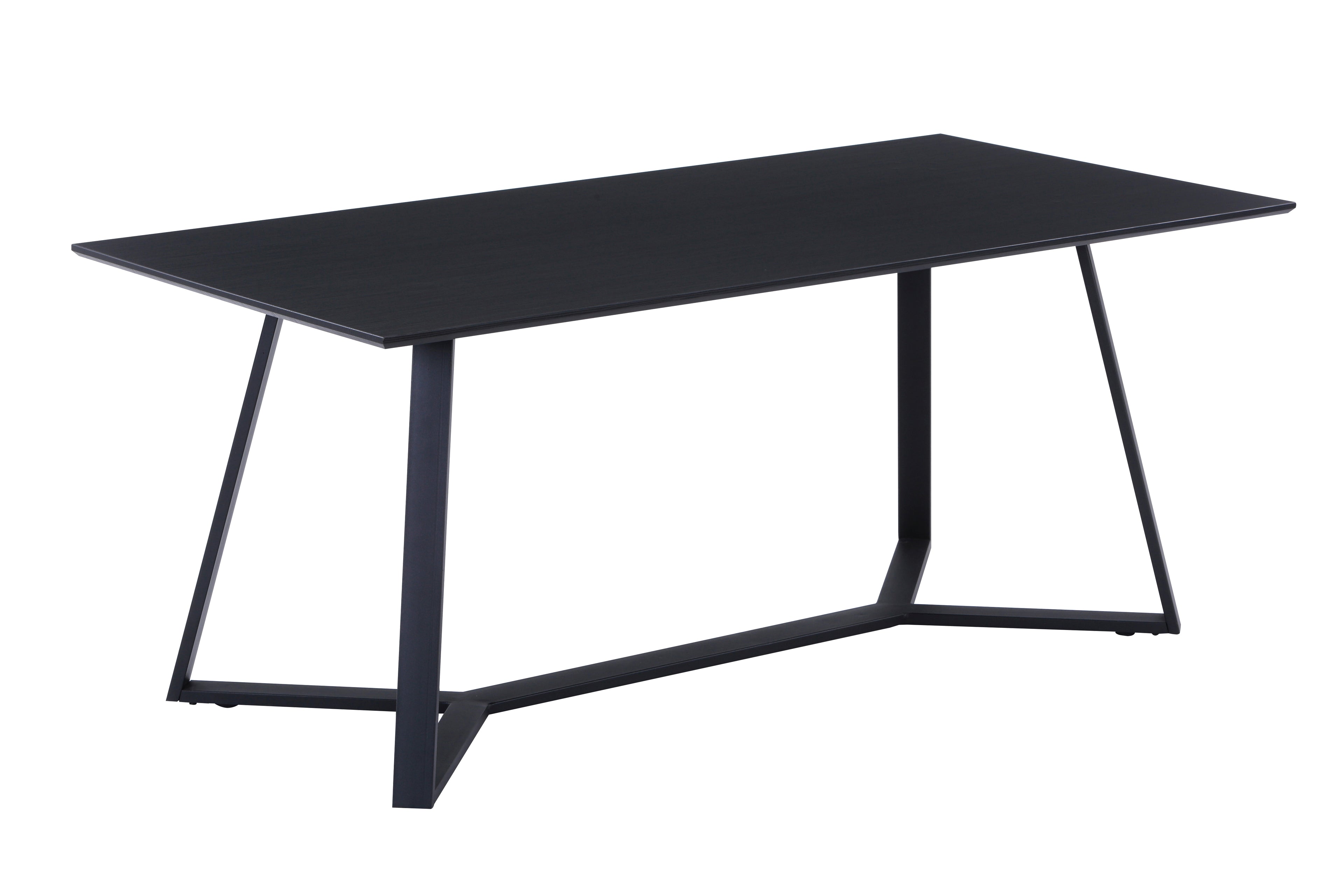Tisch Tisch 180x90 cm – Platte dunkelgrau, Gestell schwarz – Bild 2