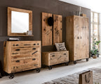 RUSTIC Garderobenpaneel – Natur antik mit antikschwarzen Beschlägen – Bild 6