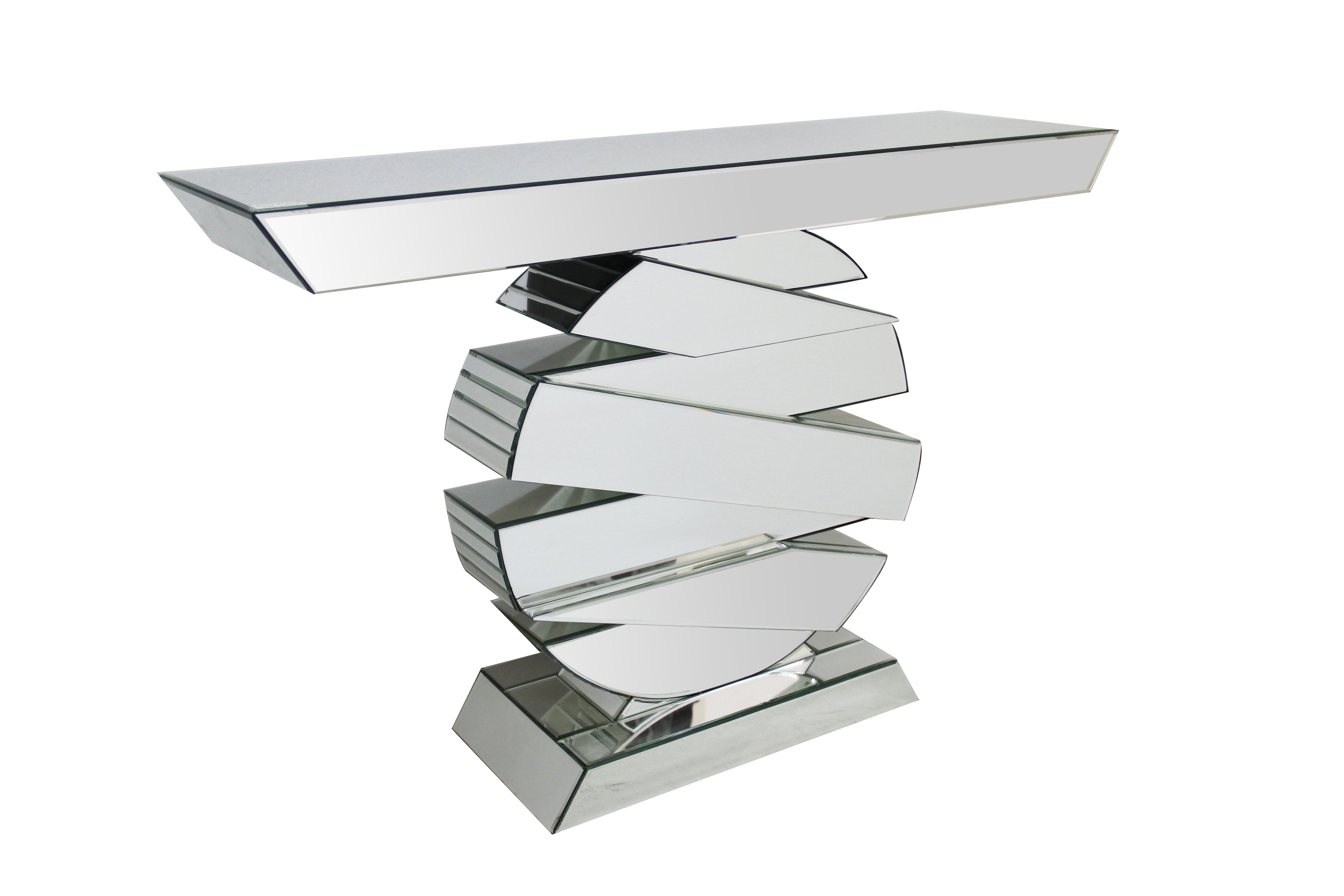 Sales Fever - Tisch aus MDF mit Spiegelglas, Sockel rund#
