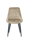 Stuhl, 2er-Set – Bezug beige, Beine schwarz