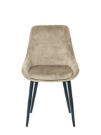 Stuhl, 2er-Set – Bezug beige, Beine schwarz