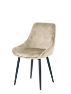 Stuhl, 2er-Set – Bezug beige, Beine schwarz – Bild 2