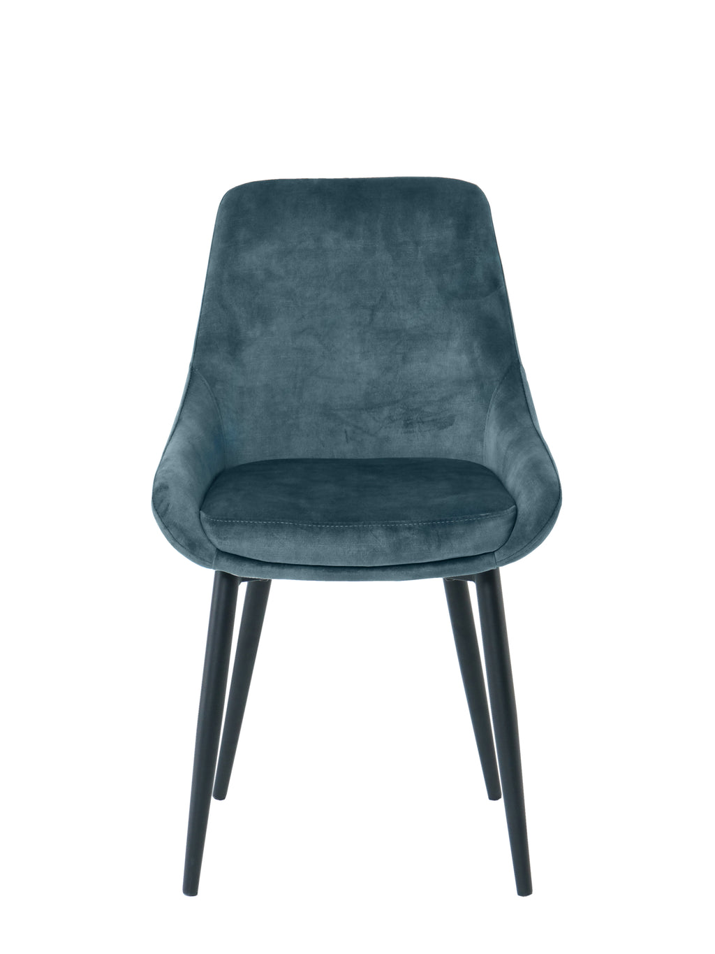 Stuhl, 2er-Set – Bezug blau, Beine schwarz