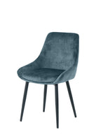 Stuhl, 2er-Set – Bezug blau, Beine schwarz – Bild 2