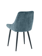Stuhl, 2er-Set – Bezug blau, Beine schwarz – Bild 4