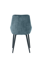 Stuhl, 2er-Set – Bezug blau, Beine schwarz – Bild 5