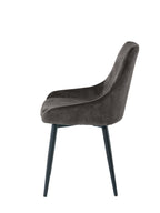 Stuhl, 2er-Set – Bezug dunkelgrau, Beine schwarz – Bild 3