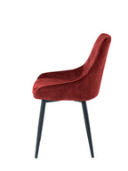 Stuhl, 2er-Set – Bezug rot, Beine schwarz – Bild 3