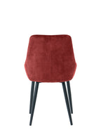 Stuhl, 2er-Set – Bezug rot, Beine schwarz – Bild 5