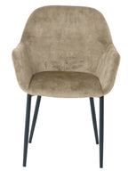 Armlehnstuhl, 2er-Set – Bezug beige, Beine schwarz – Bild 2